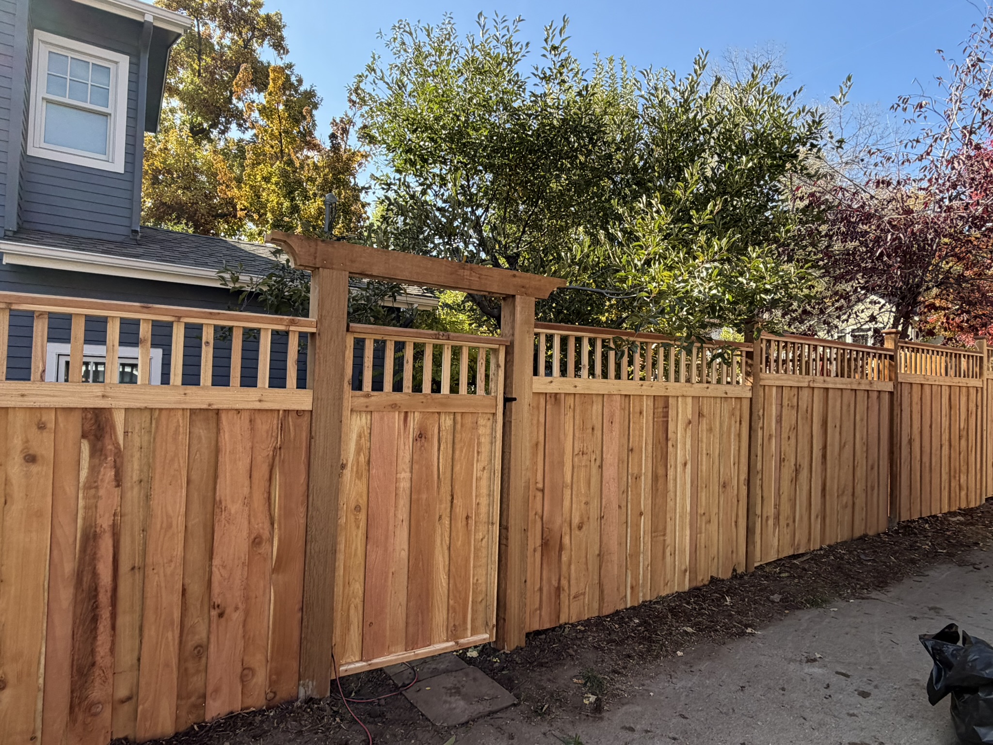 Wood Fence and Gate