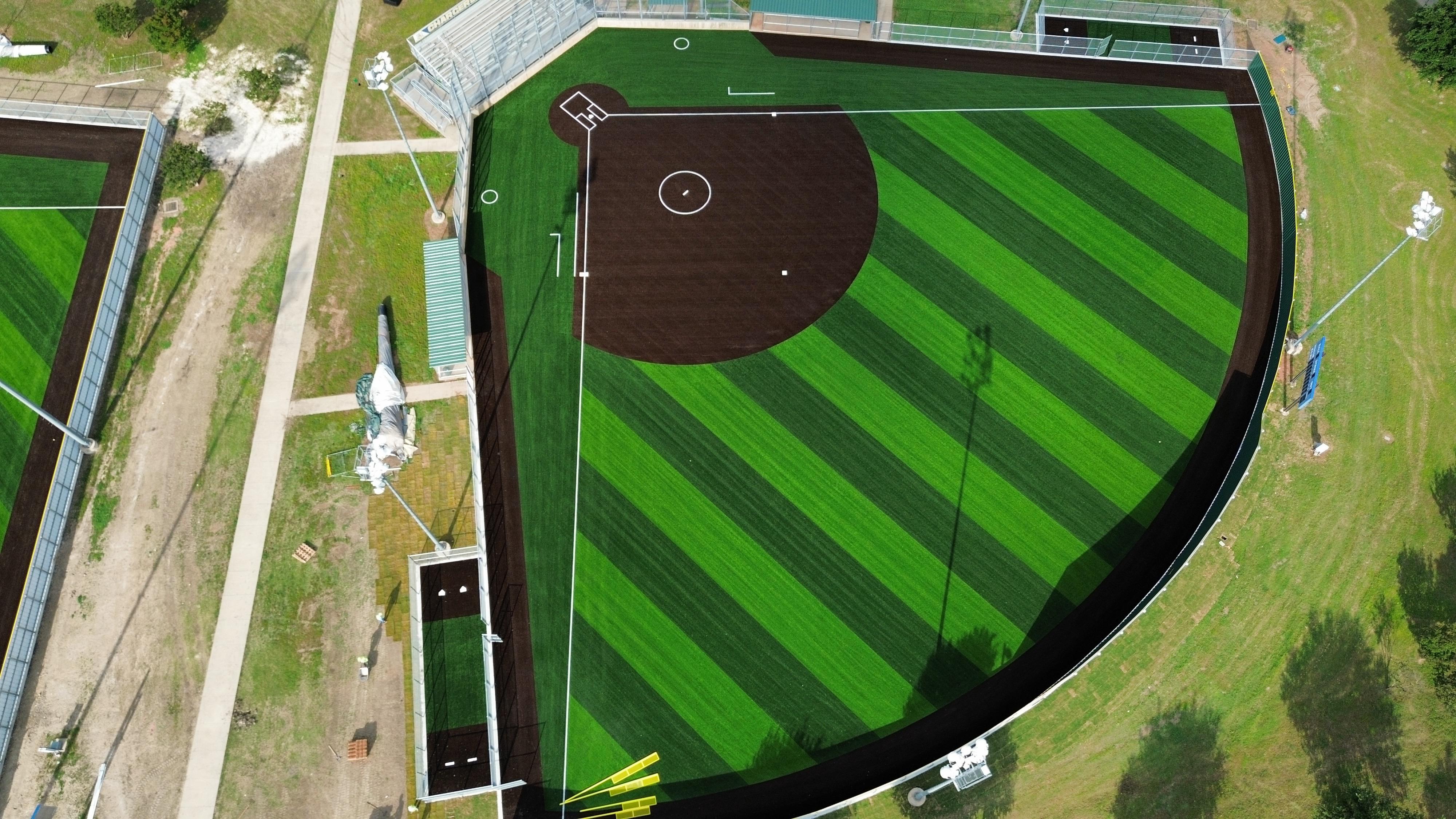 Commercial fencing project Texas DFW - sports enclosures in Fort Worth