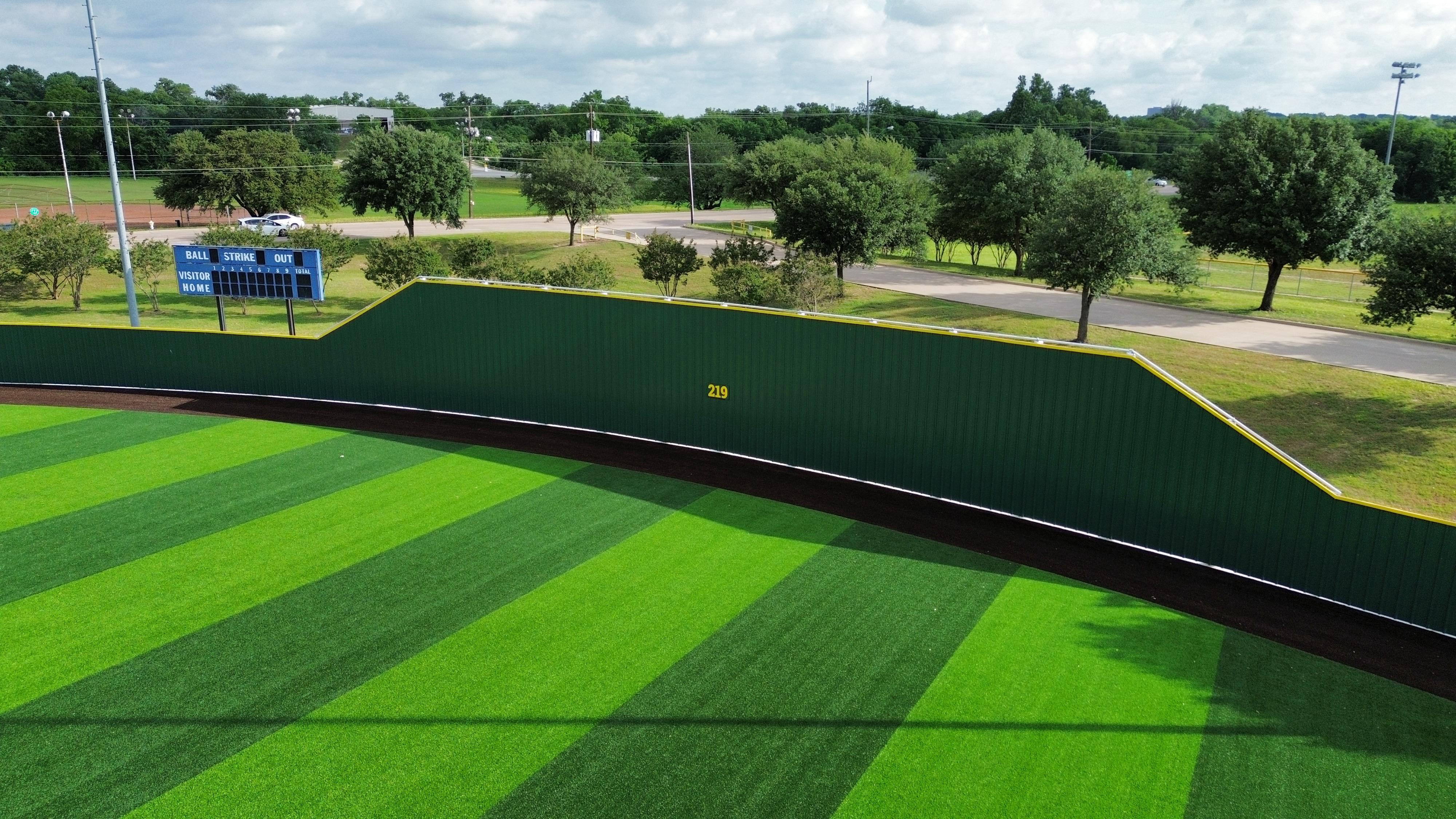 Commercial fencing project Texas DFW - sports enclosures in Mansfield