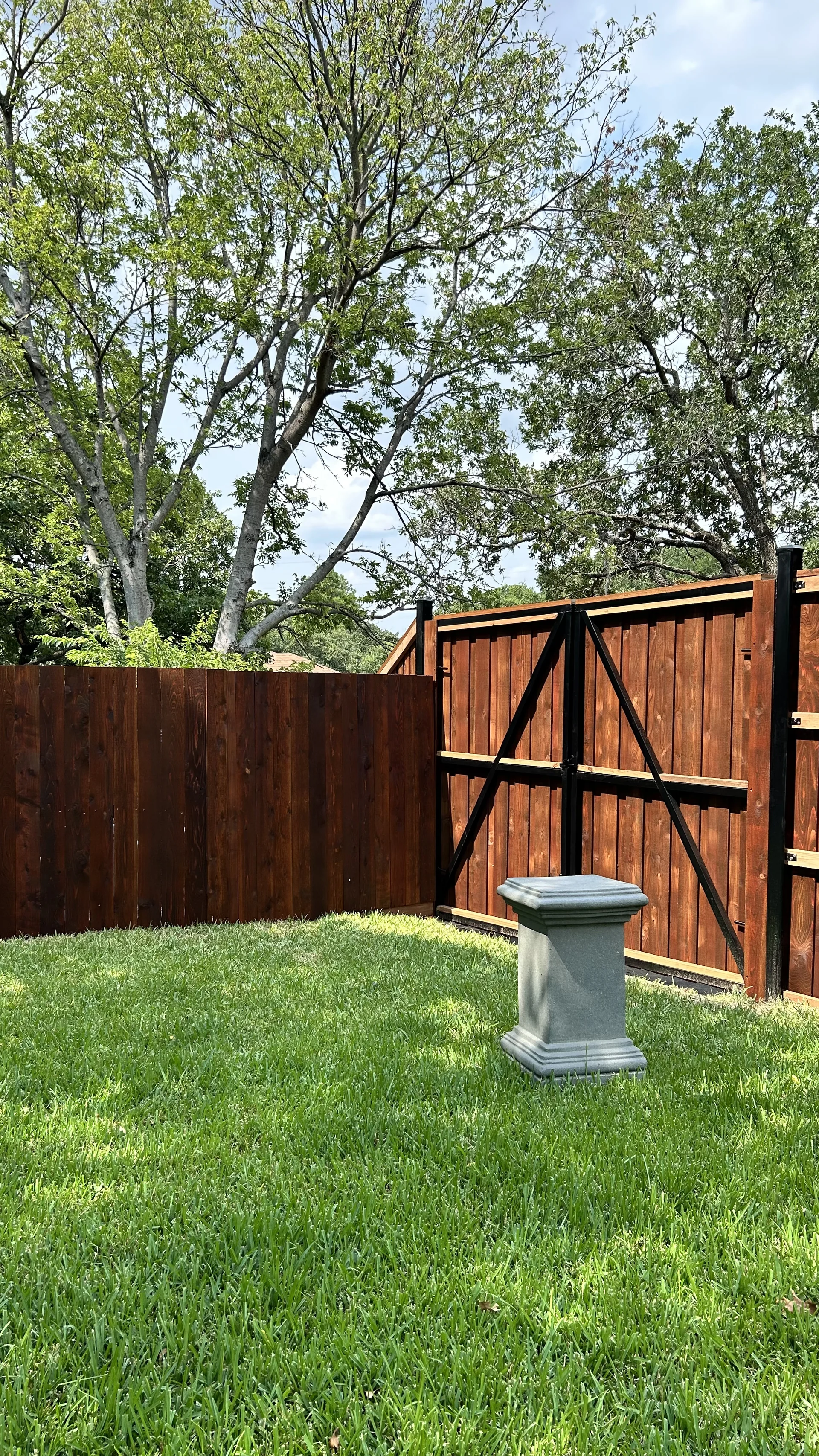 Stained Wood Fence