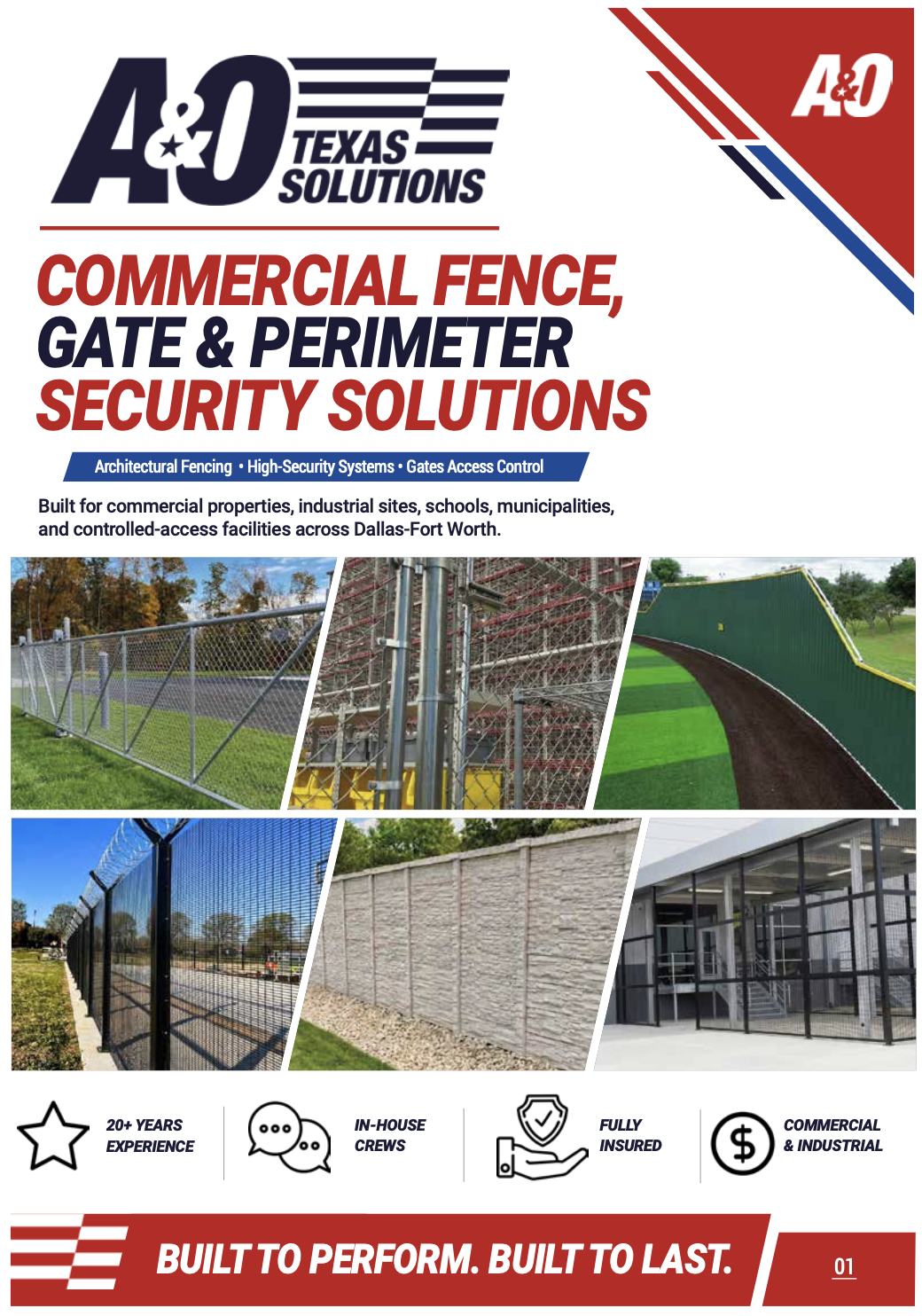 A&O Texas Solutions Commercial Fencing Catalog