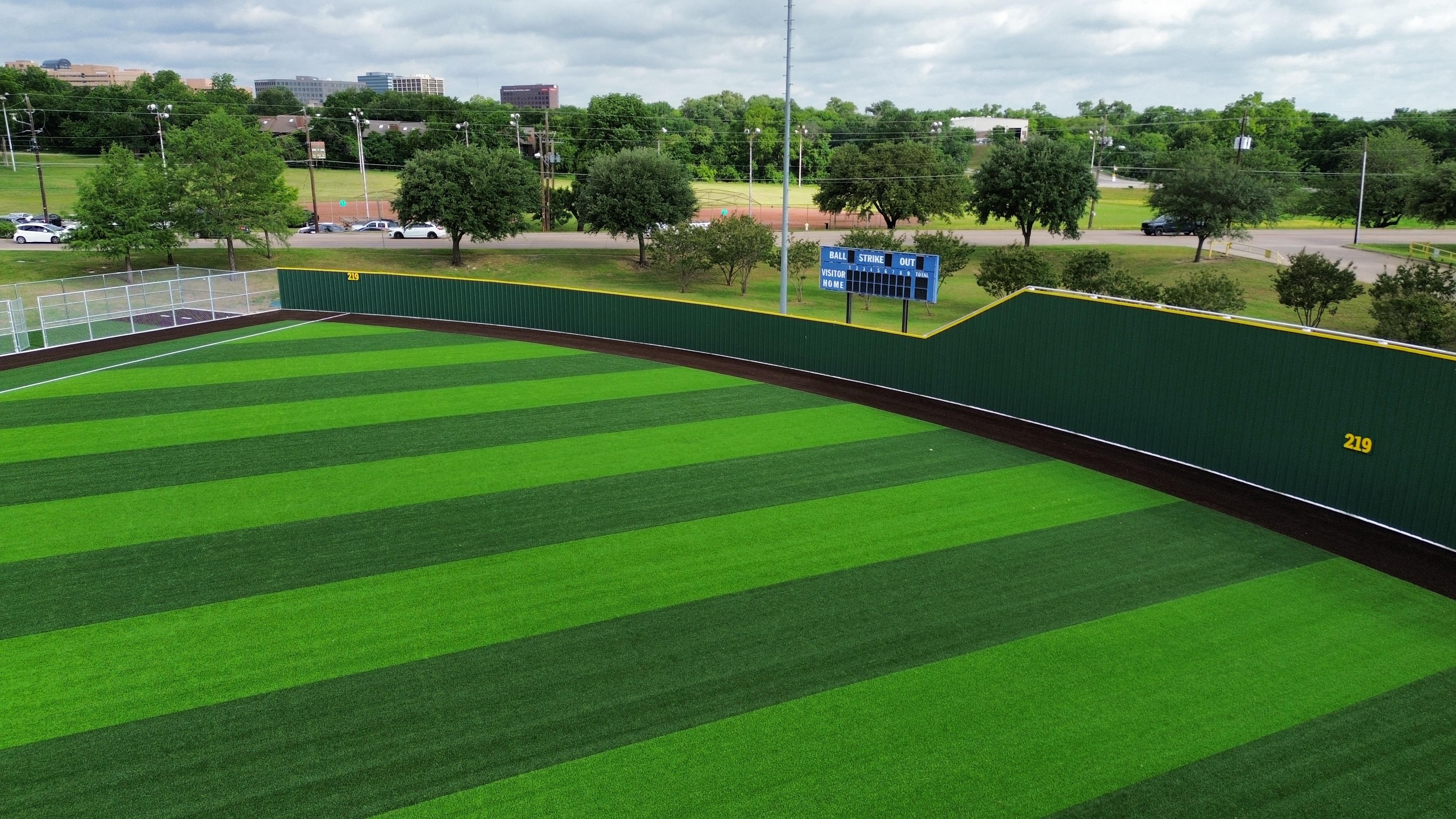 Commercial fencing project Texas DFW - sports enclosures in Arlington