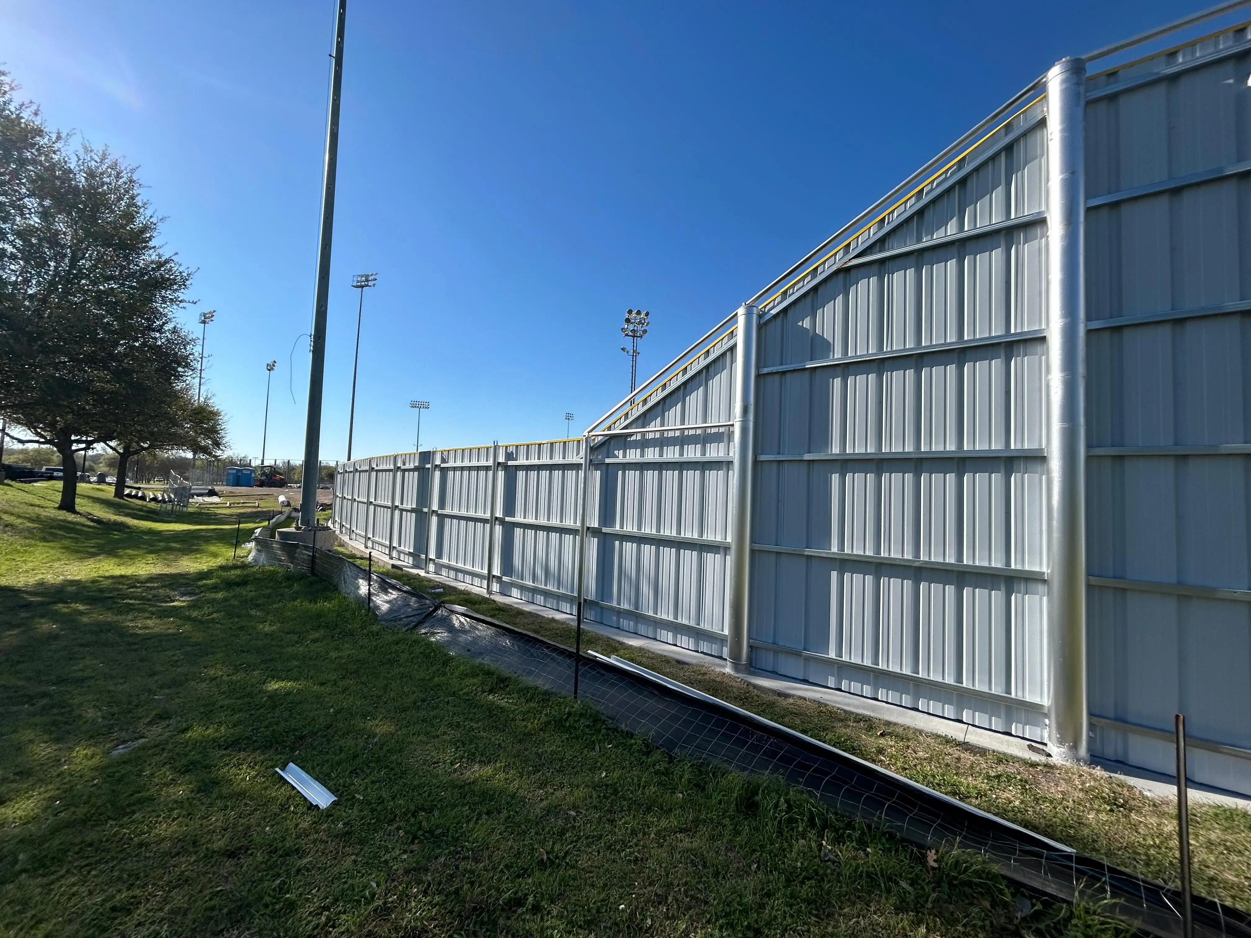 Commercial fencing project Texas DFW - ornamental iron fence for commercial property