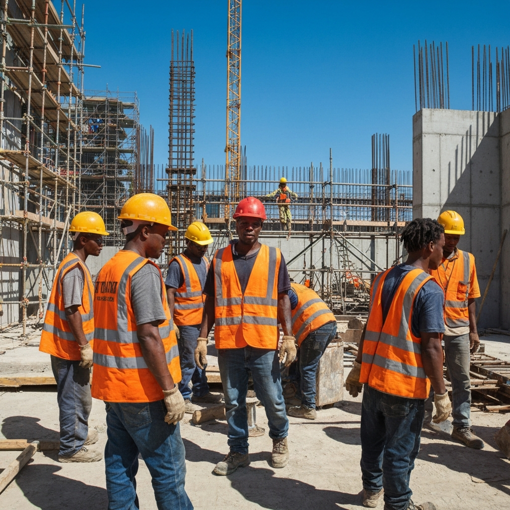Construction crew in Alberton, South Africa