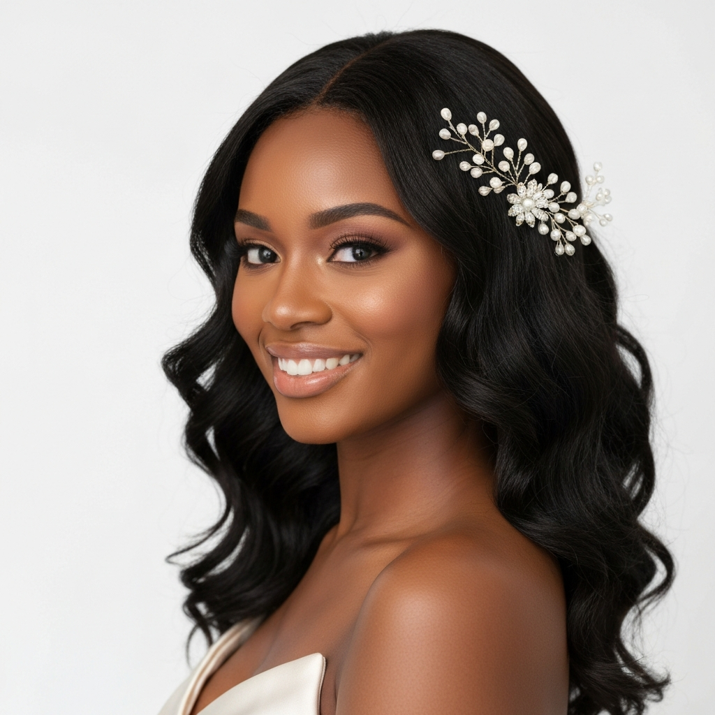 Elegant bridal or prom updo