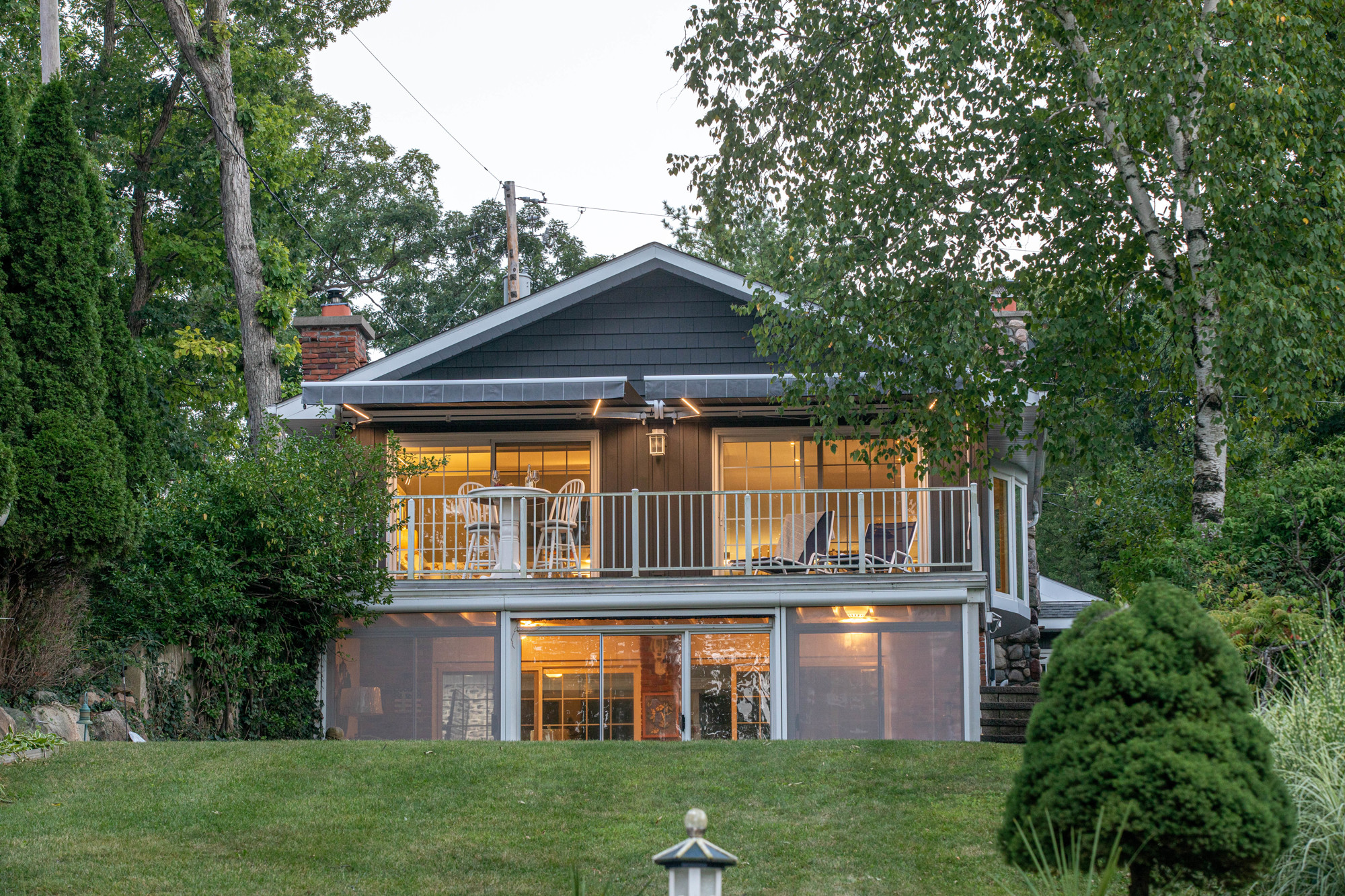Beautiful patio with retractable awnings