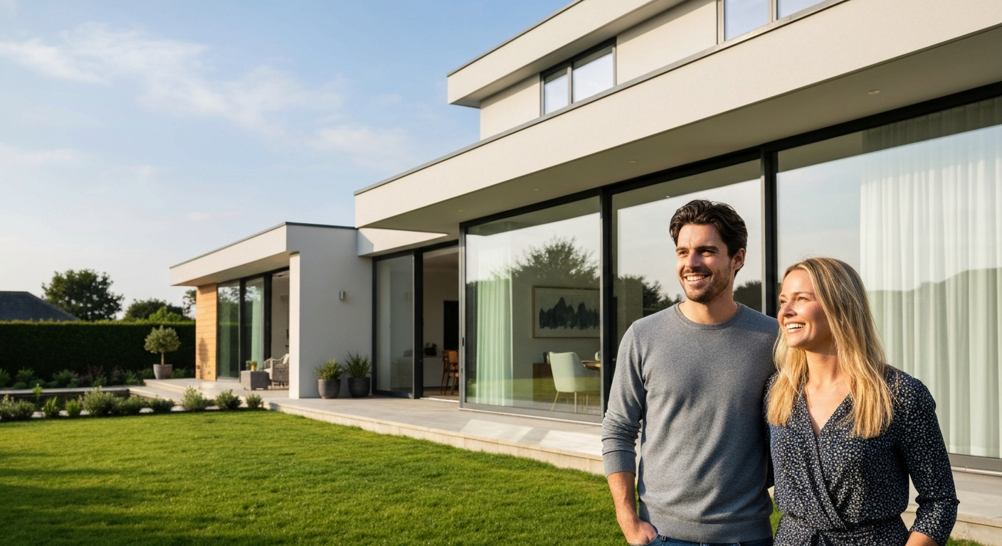 Couple looking at a new home