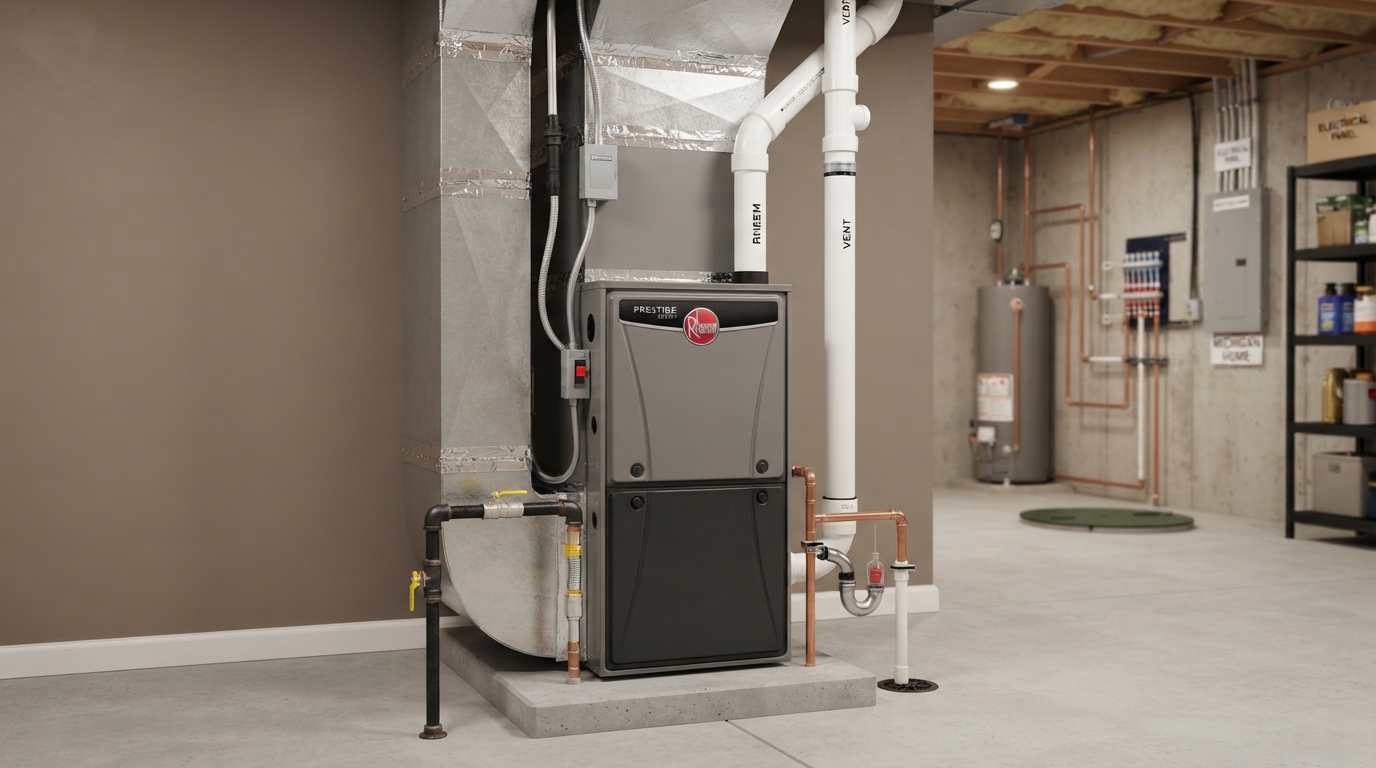 Rheem HVAC equipment serving Mid-Michigan communities