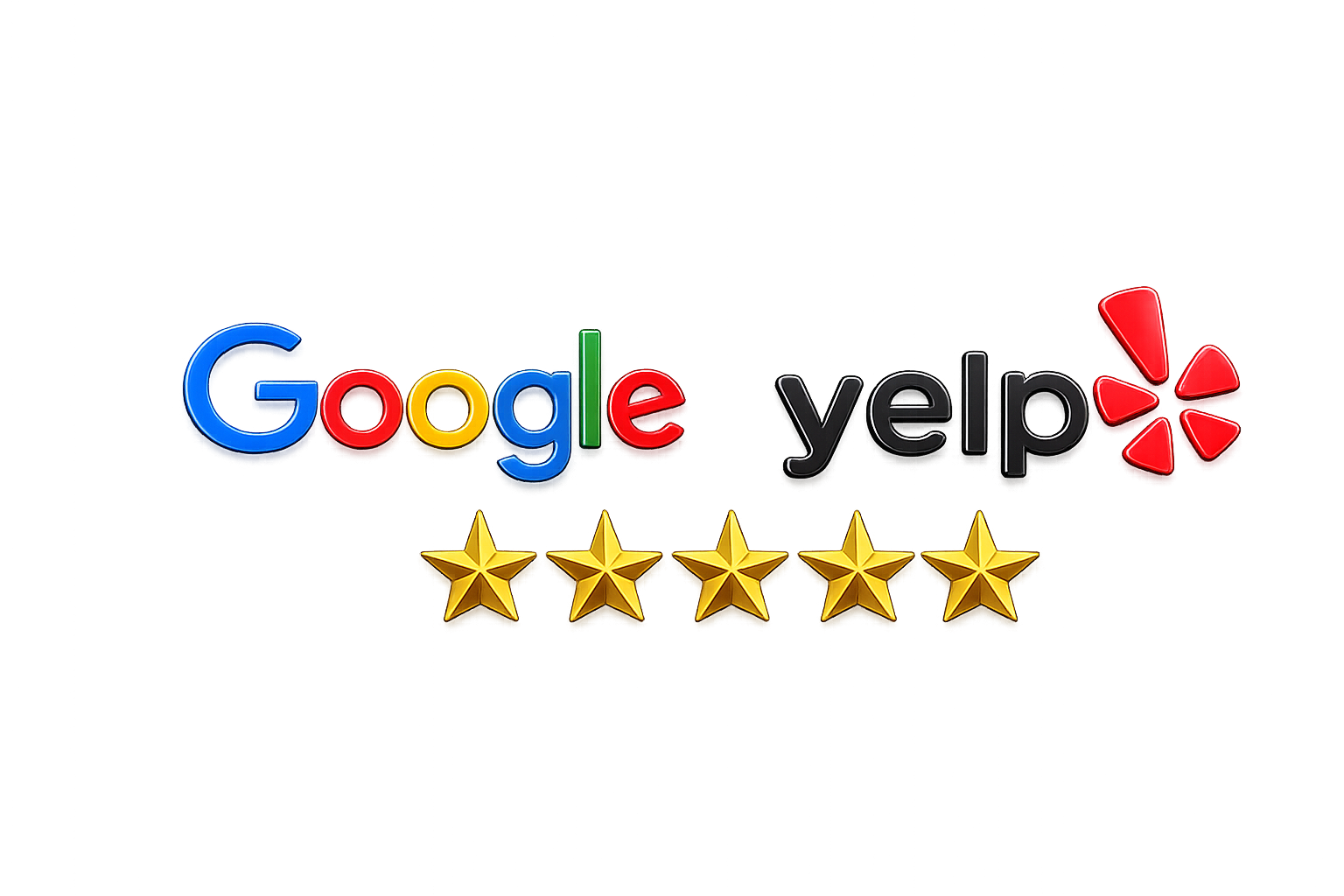 Google and Yelp 5-Star Rated