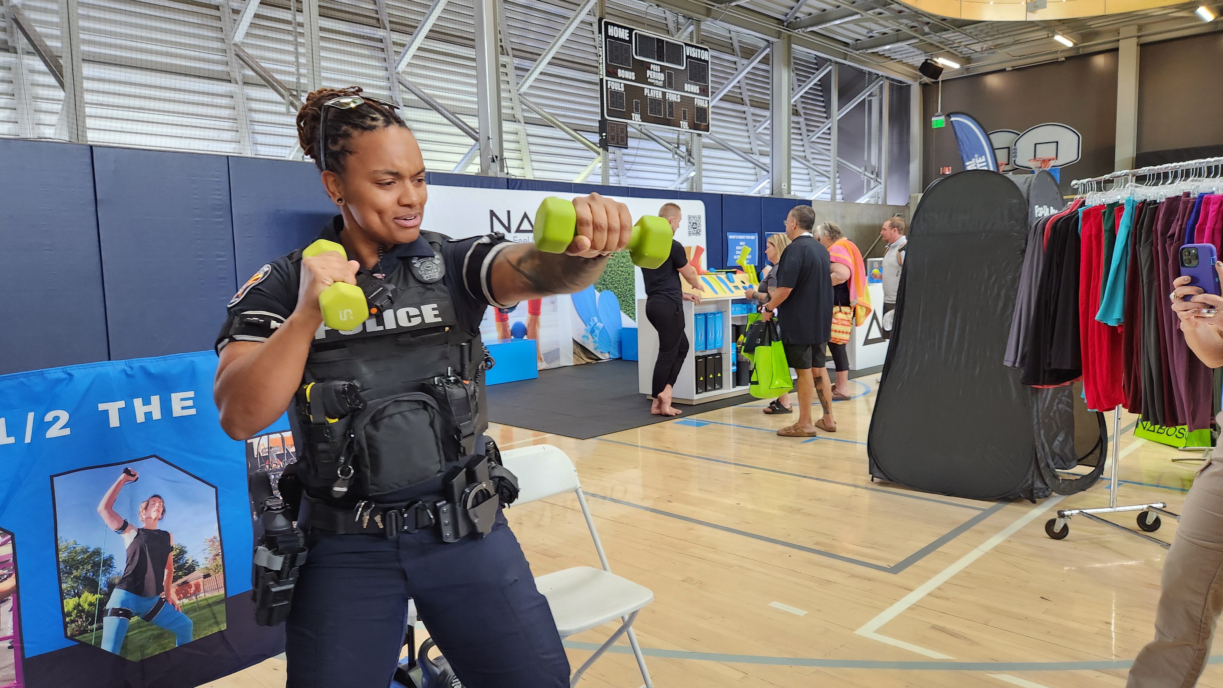 Officer using reset tools