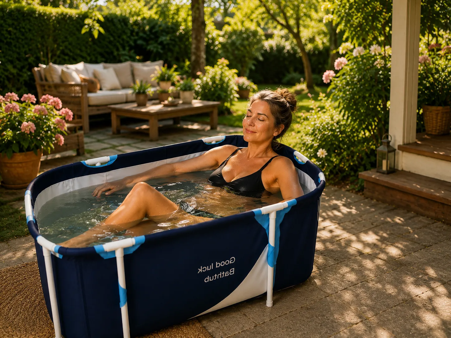 В градината