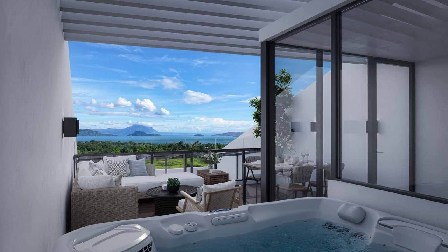 Luxury villa with lake view