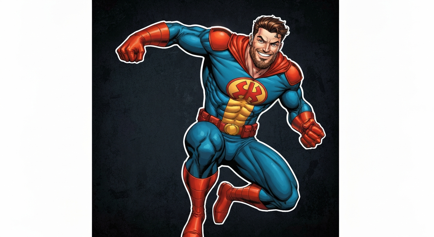 ChuckMan Portrait - The Politically Incorrect Superhero