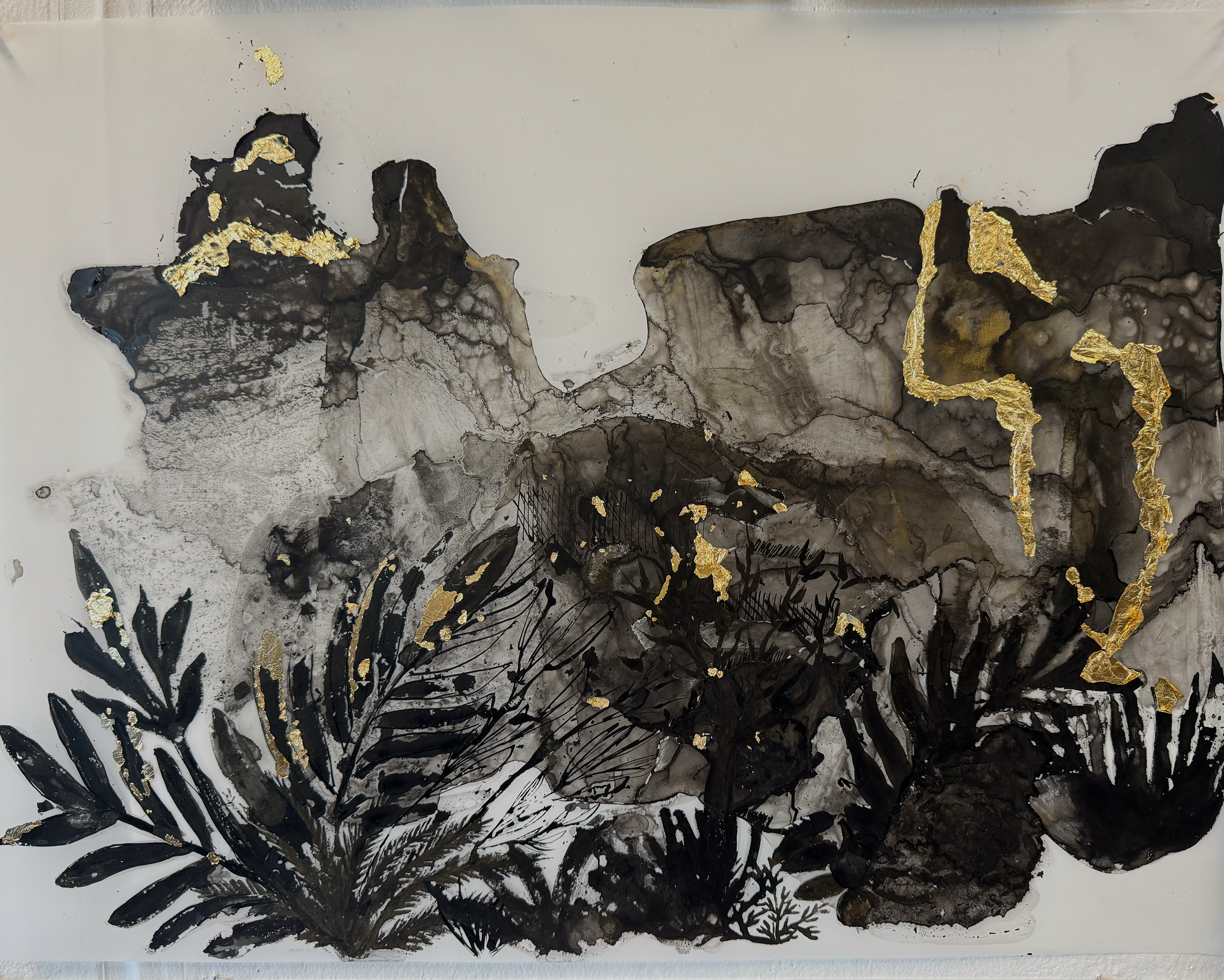 SiMaLan Art — mixed media and gold leaf by Mariah Witmoyer