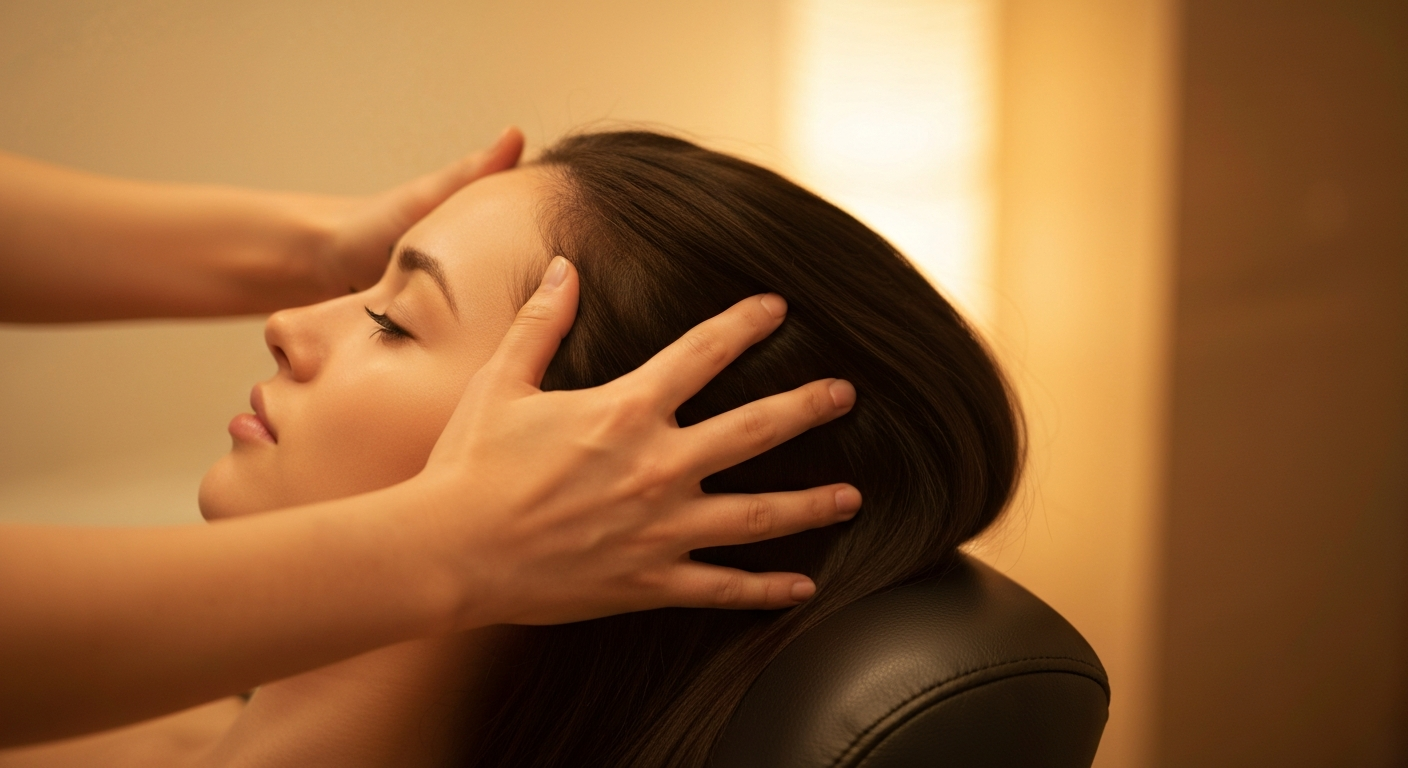 Therapeutic Scalp Massage and Treatment at Serenity Spa in Frisco, TX