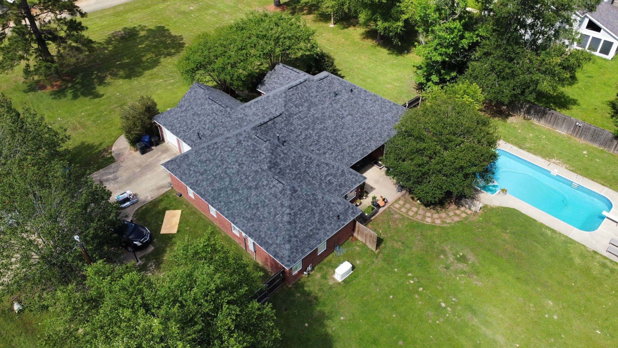 Asphalt shingle roof replacement project in Lafayette LA
