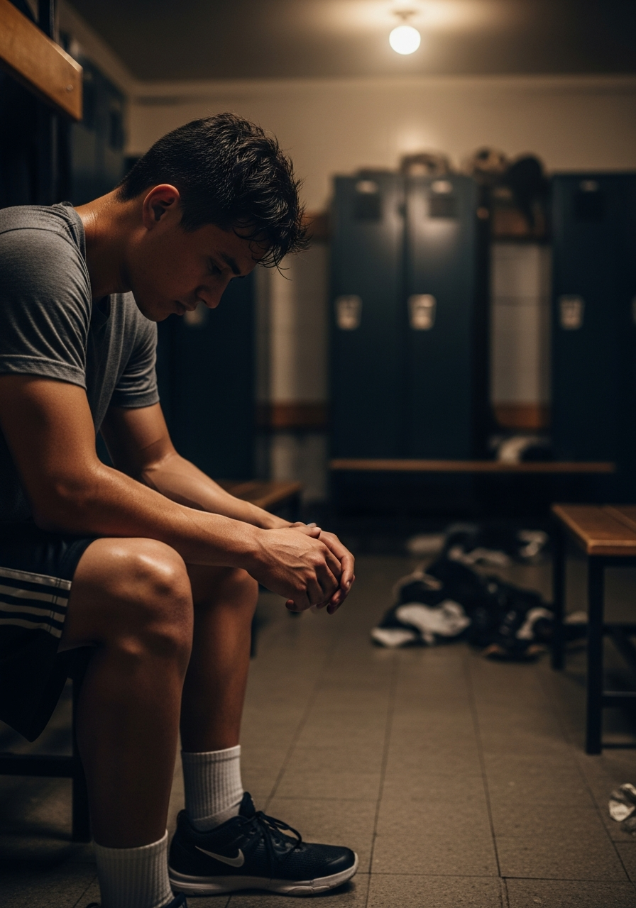 Athlete focused on mental preparation