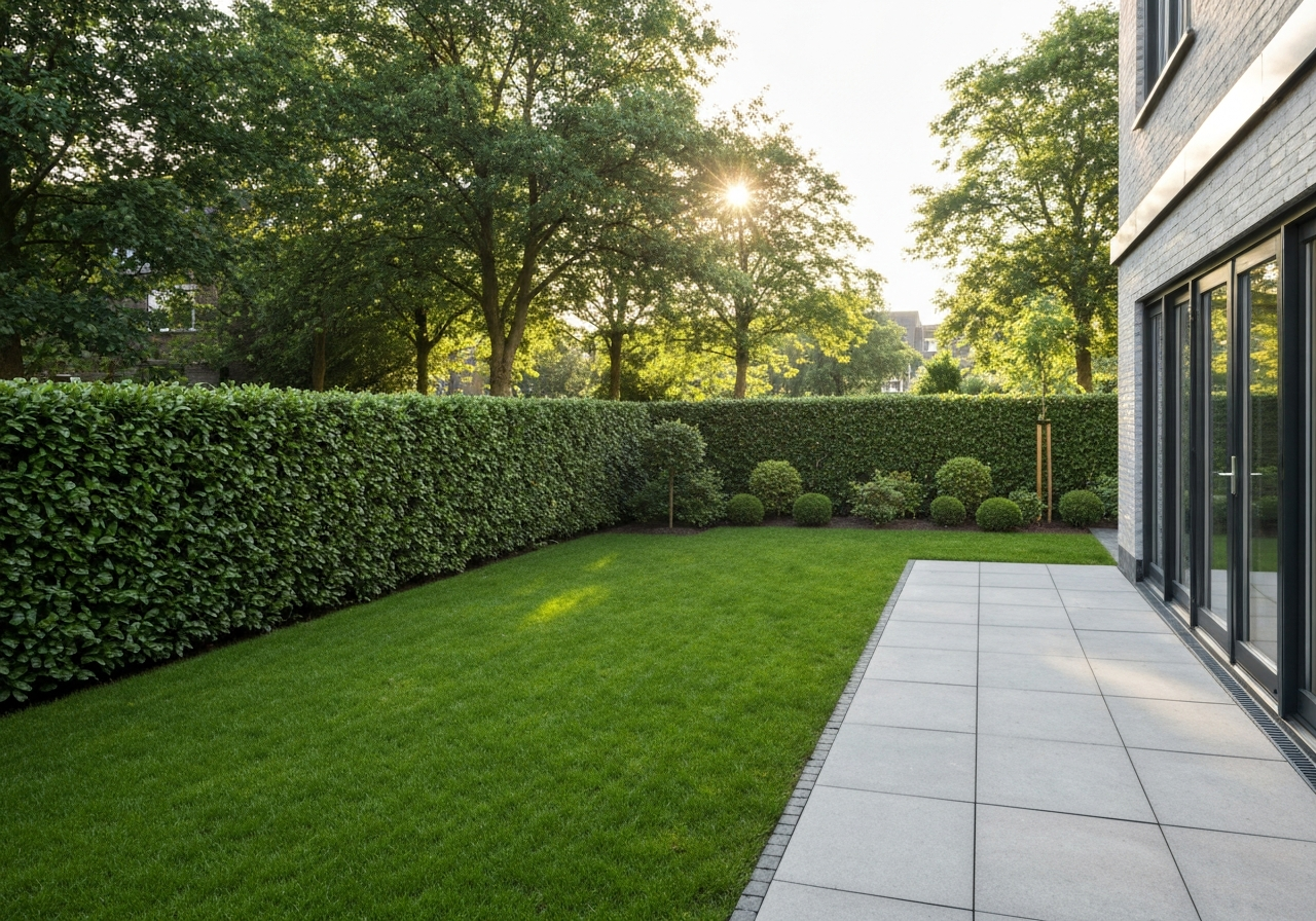 Tidy outdoor space following yard debris removal