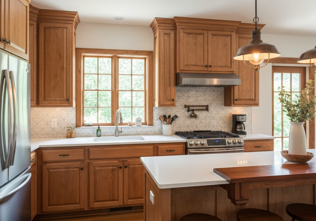 Open concept kitchen and dining space renovation