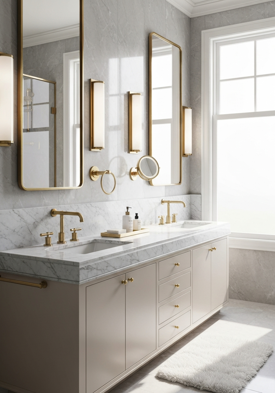 Detailed view of custom tile work in a bathroom remodel