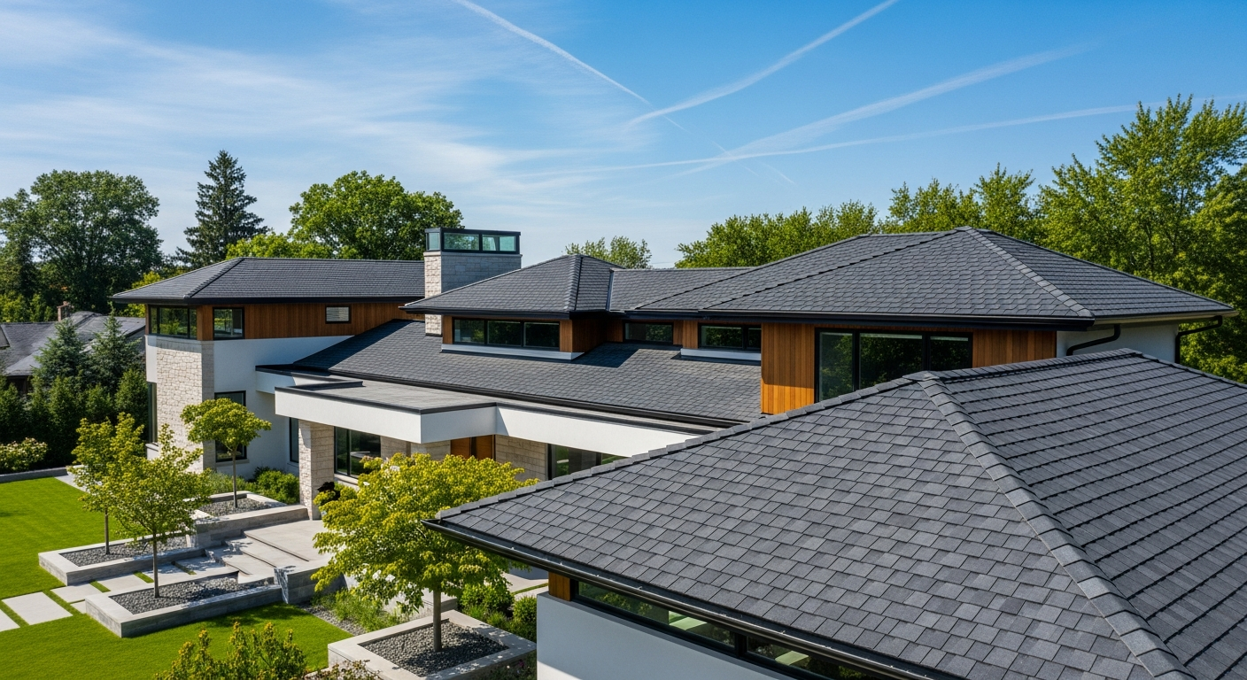 Premium roof replacement on a residential home in Surrey