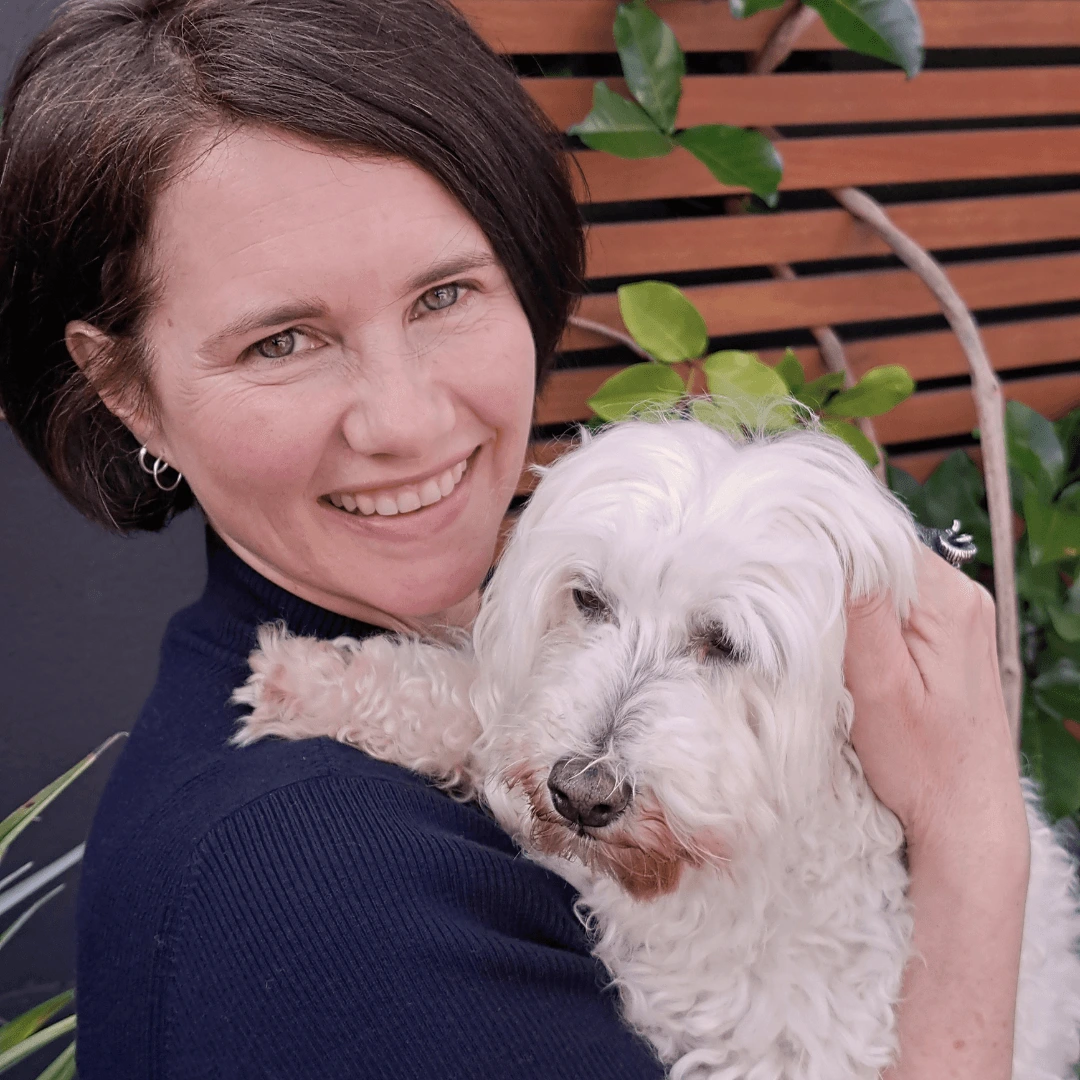 Michal McCracken with her dog