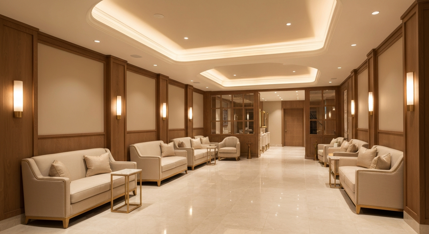 Luxury med spa waiting room