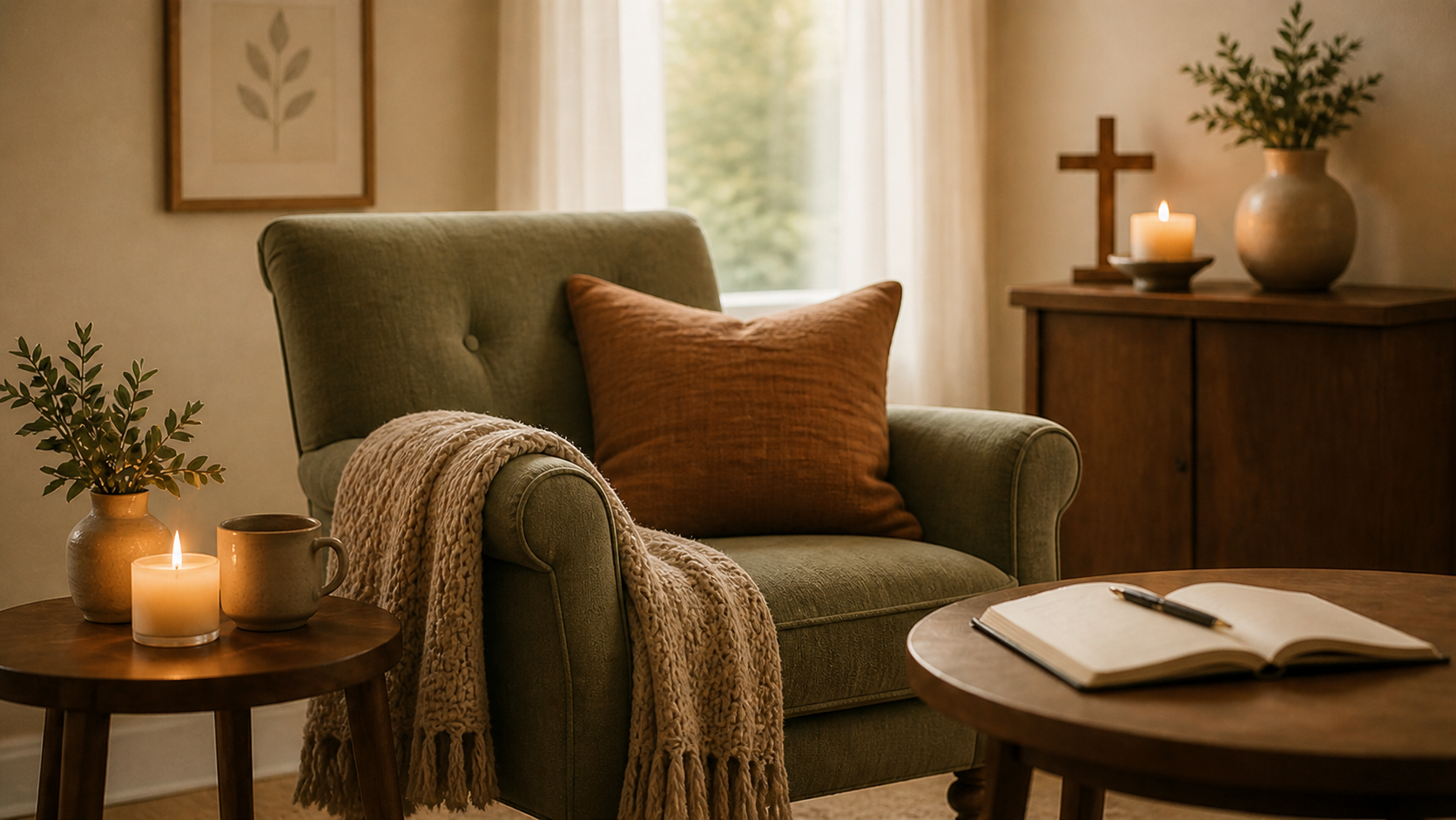 Empty chair for 1:1 Spiritual Direction