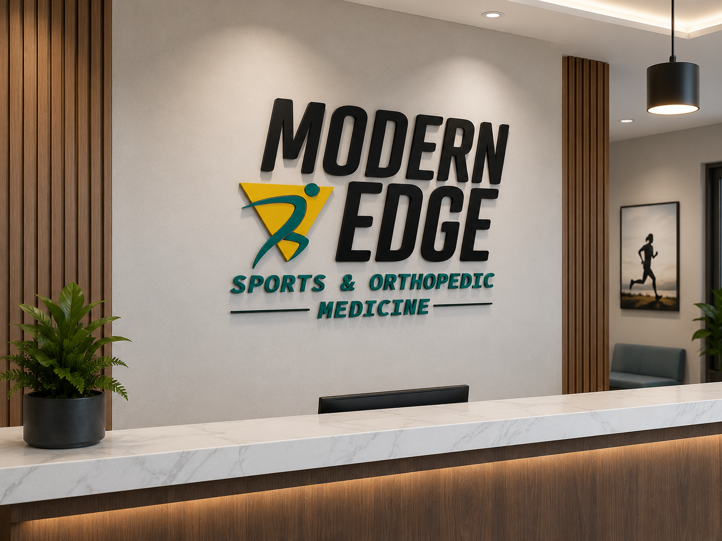 Modern Edge signage mockup