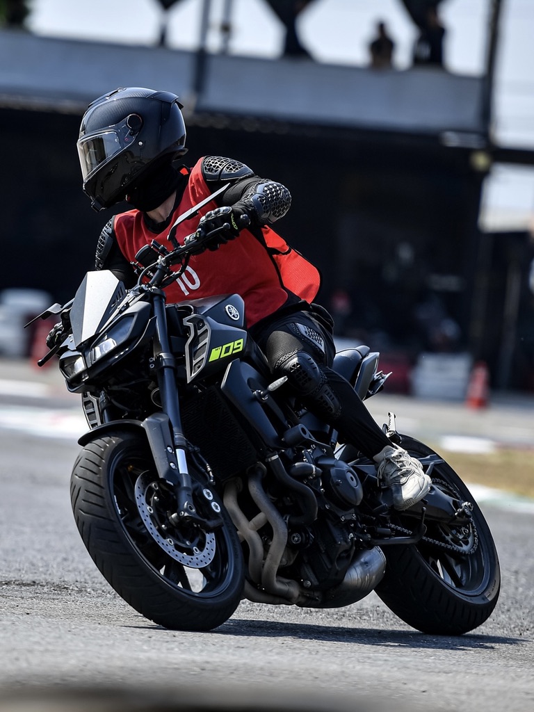 Riding on the track