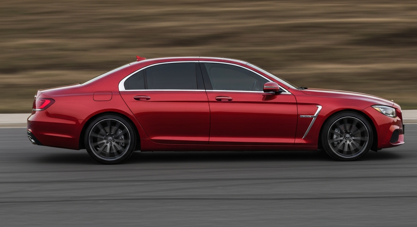 Red car tinted