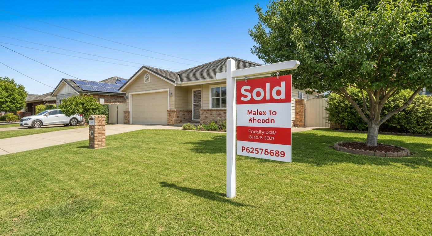 Sold sign and fresh start
