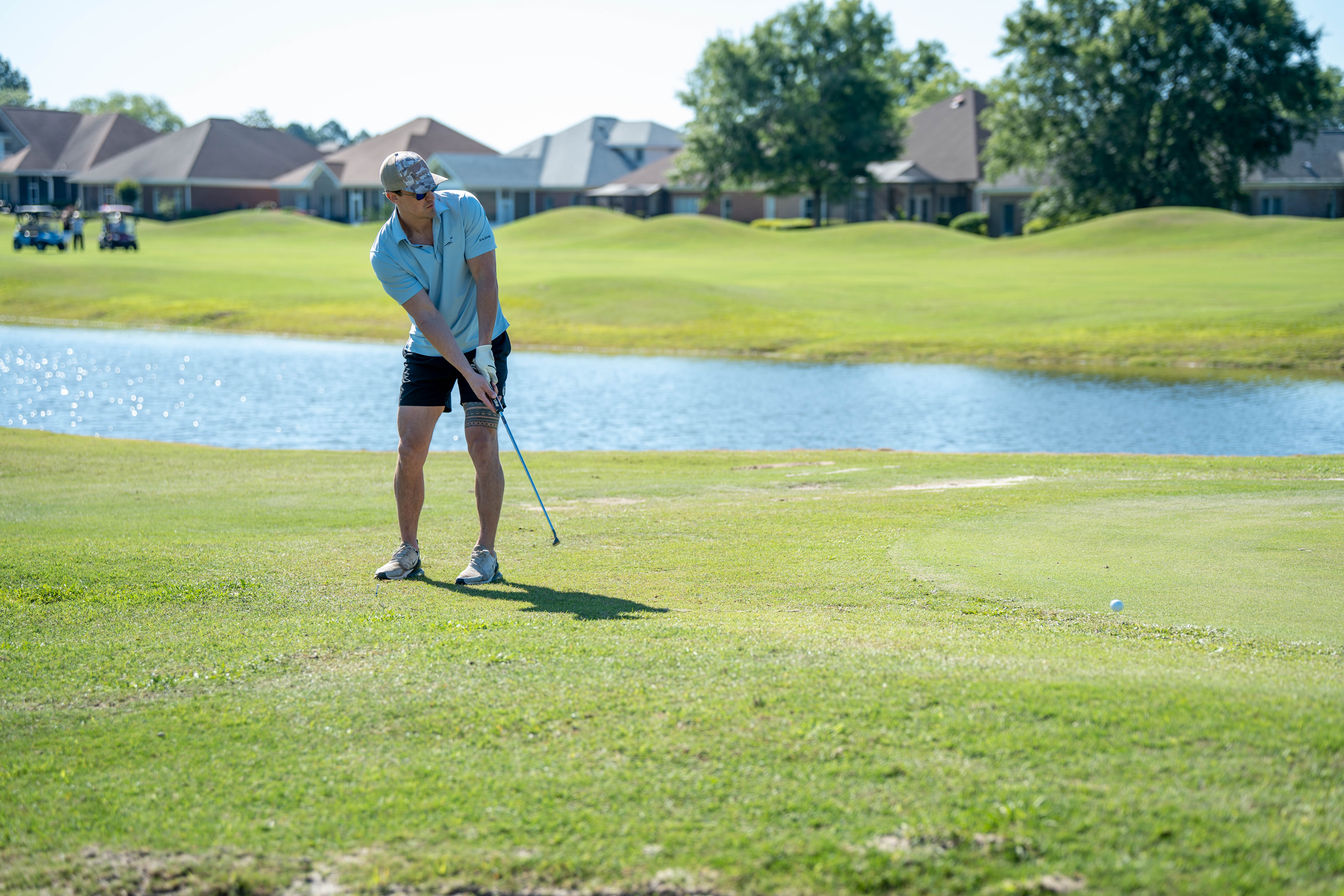 Golfers playing at the Island Church annual golf tournament
