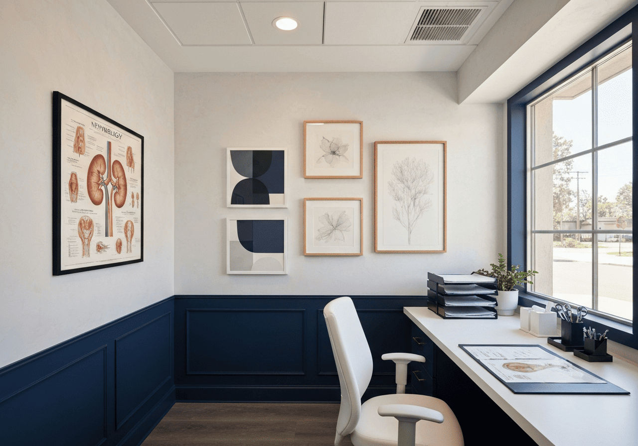 Professional nephrology consultation room