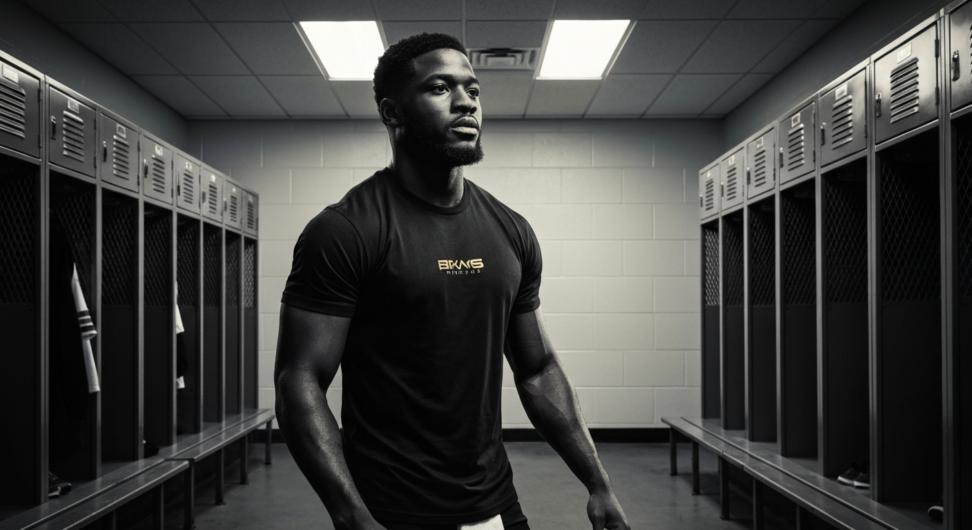 Athlete preparing
