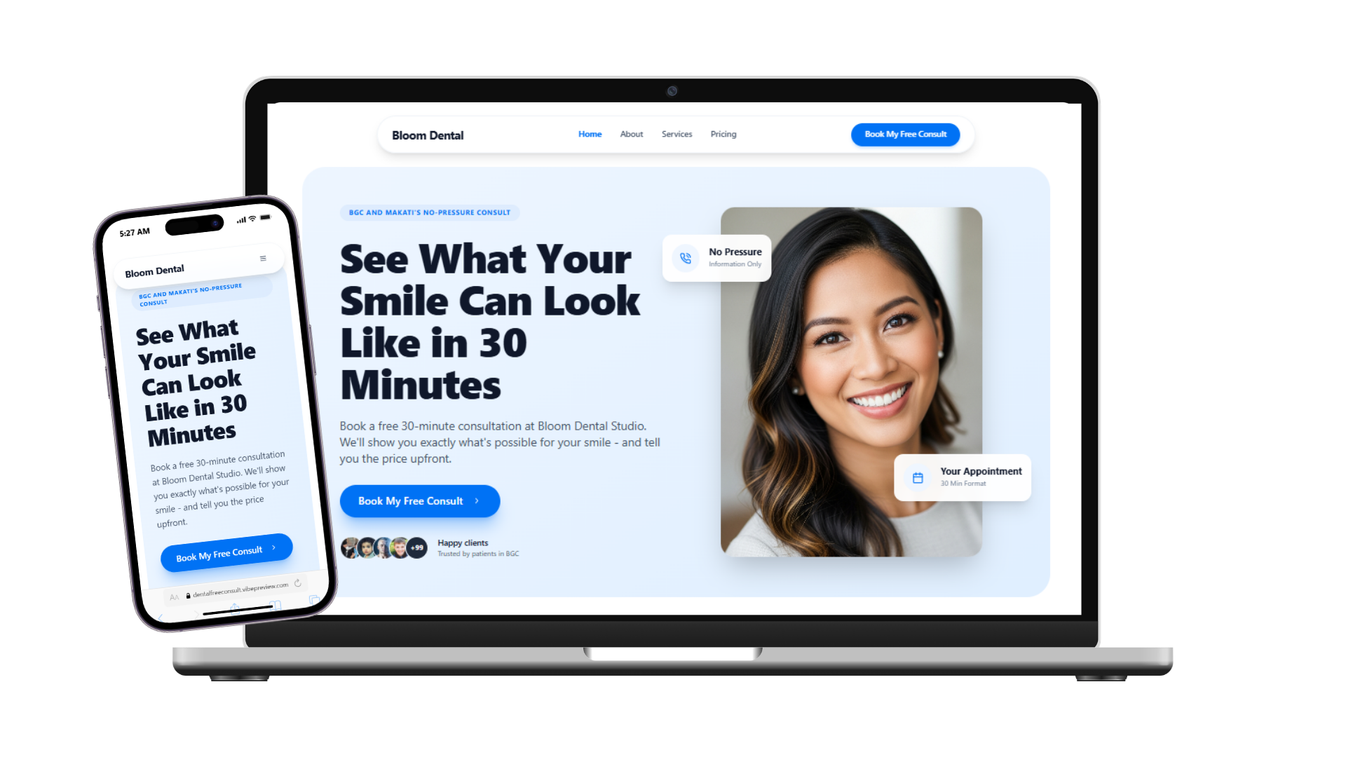 Bloom Dental Studio Mockup