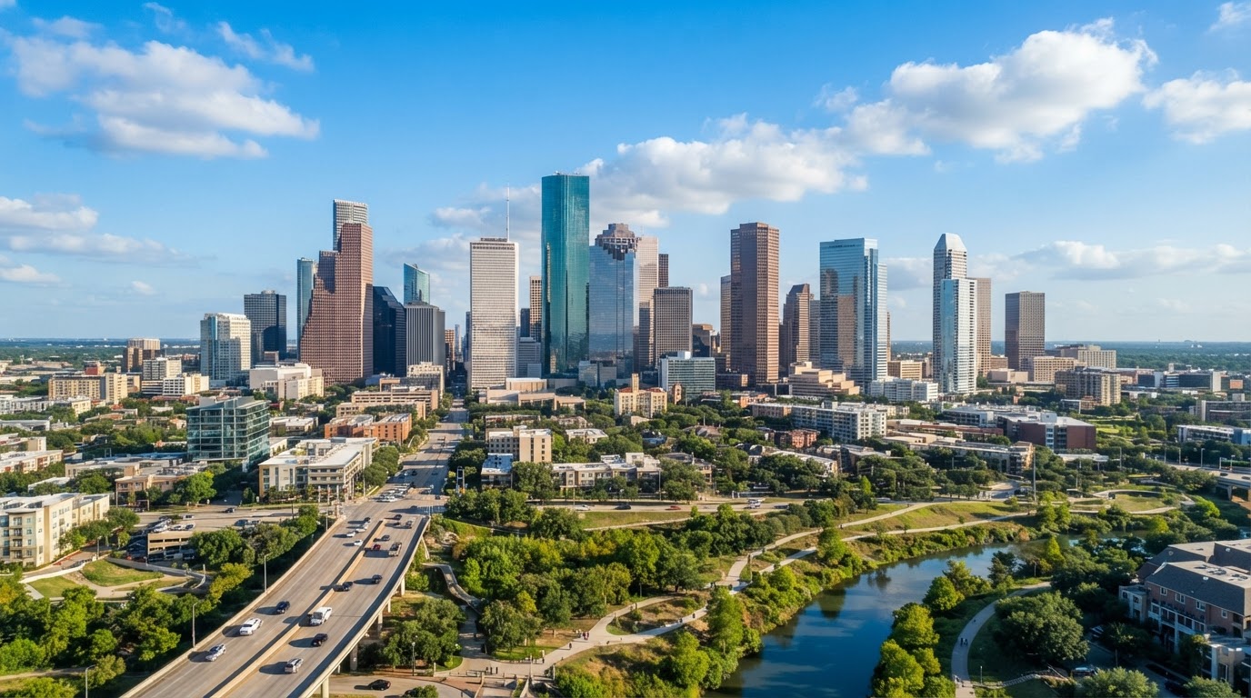 Houston skyline real estate