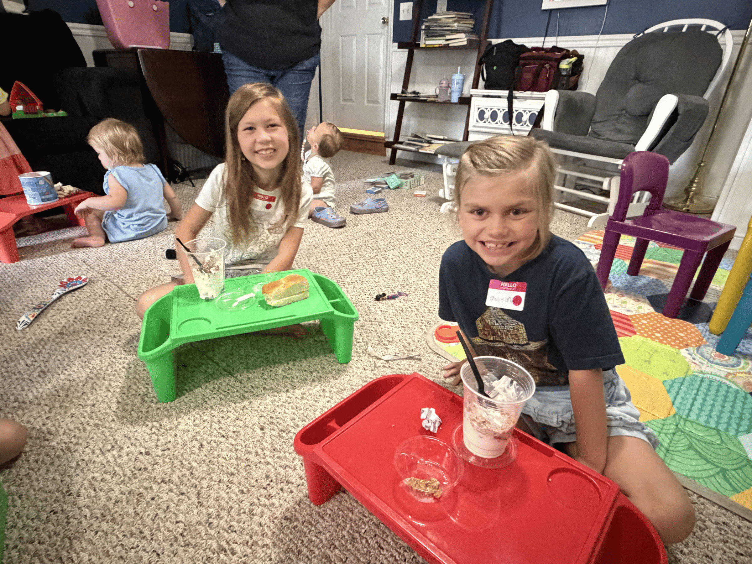 Kids smiling