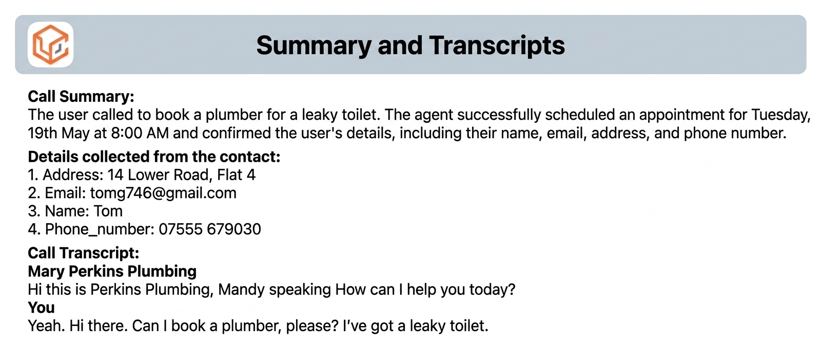 Summary & Transcripts