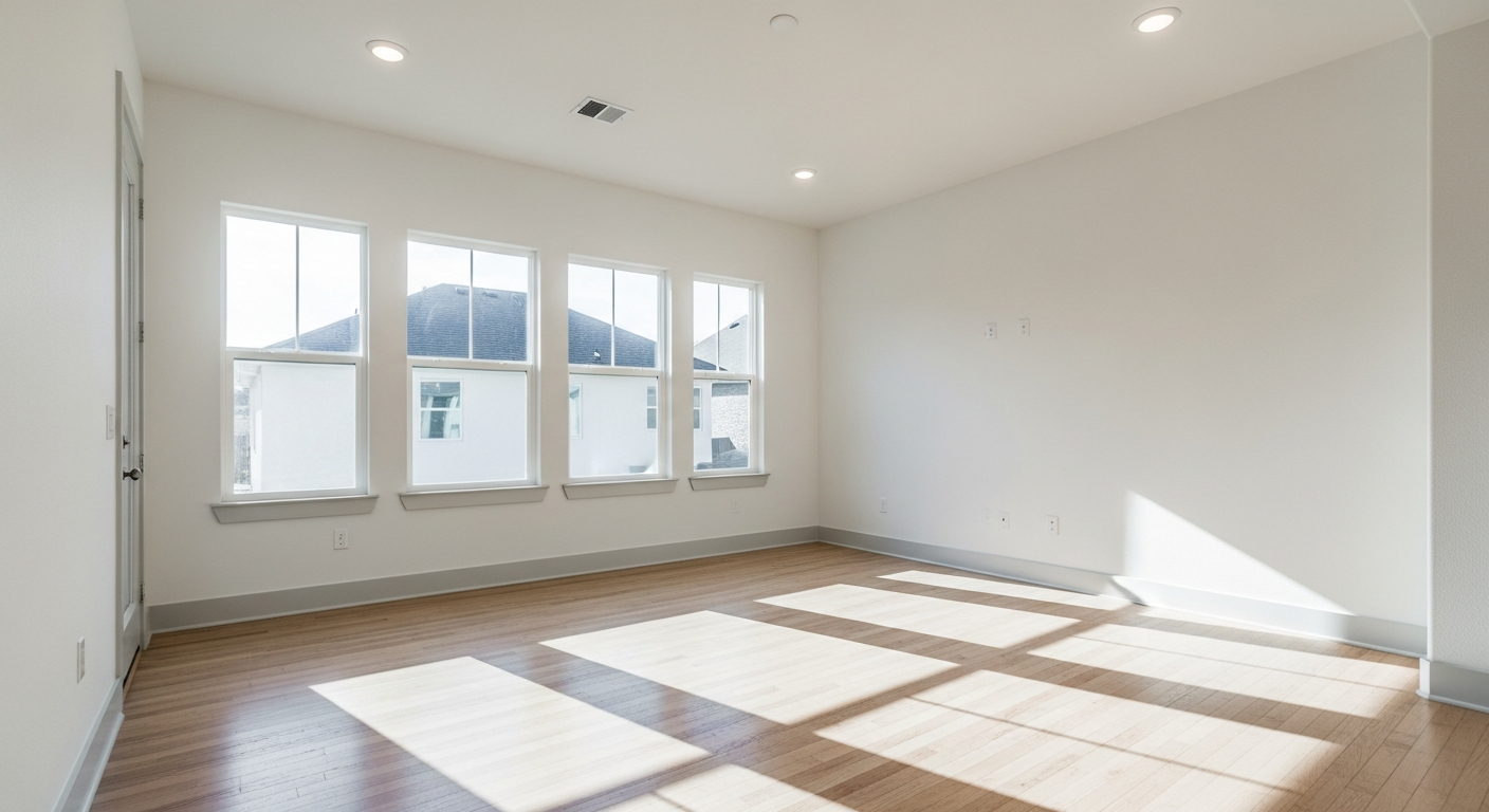 Freshly painted modern living room