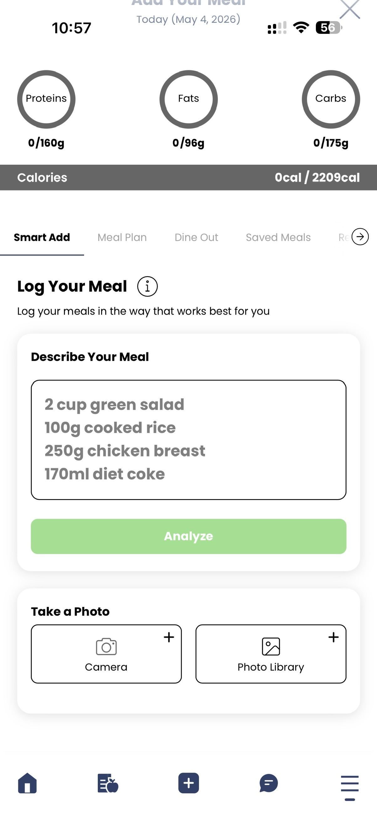 Meal Plan Screen 3