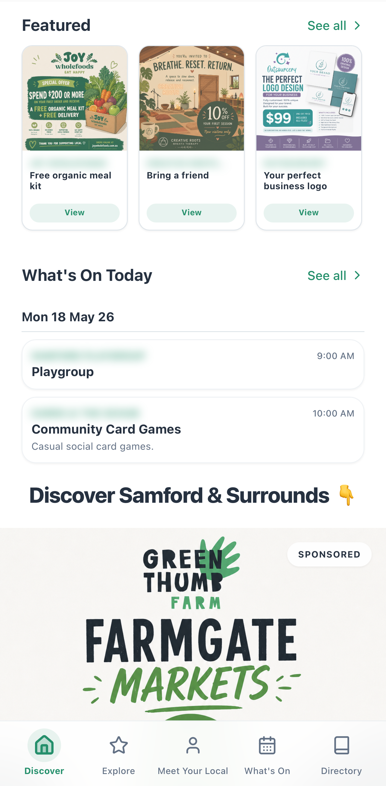 App Discover Screen