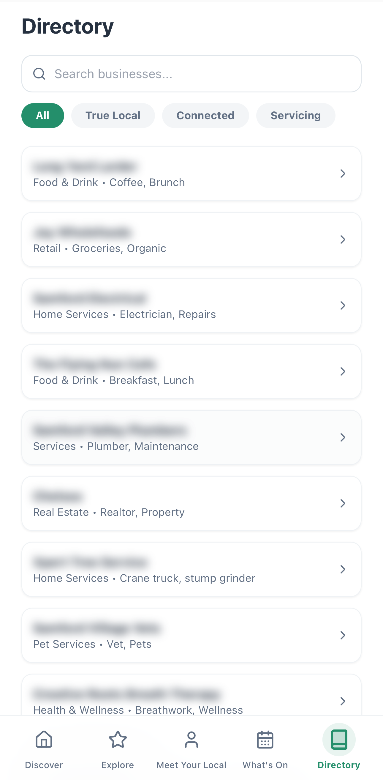 App Directory Screen