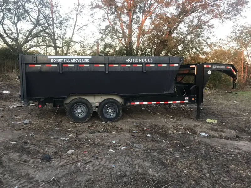 Ironbull dump trailer parked outdoors