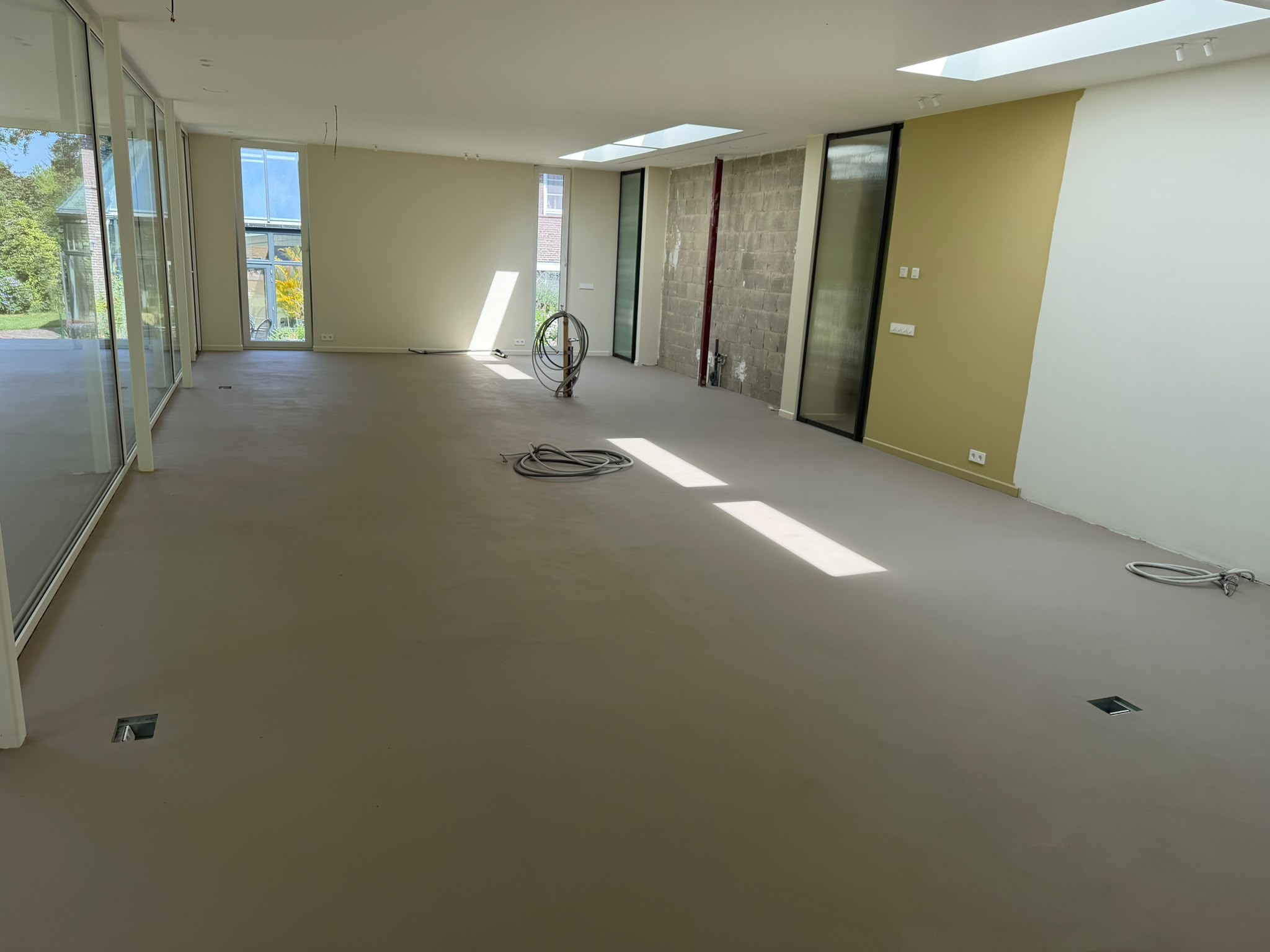 Strak stucwerk interieur