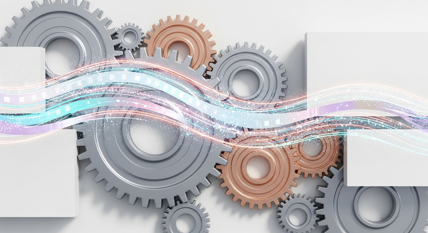 Abstract flowing lines and data streams