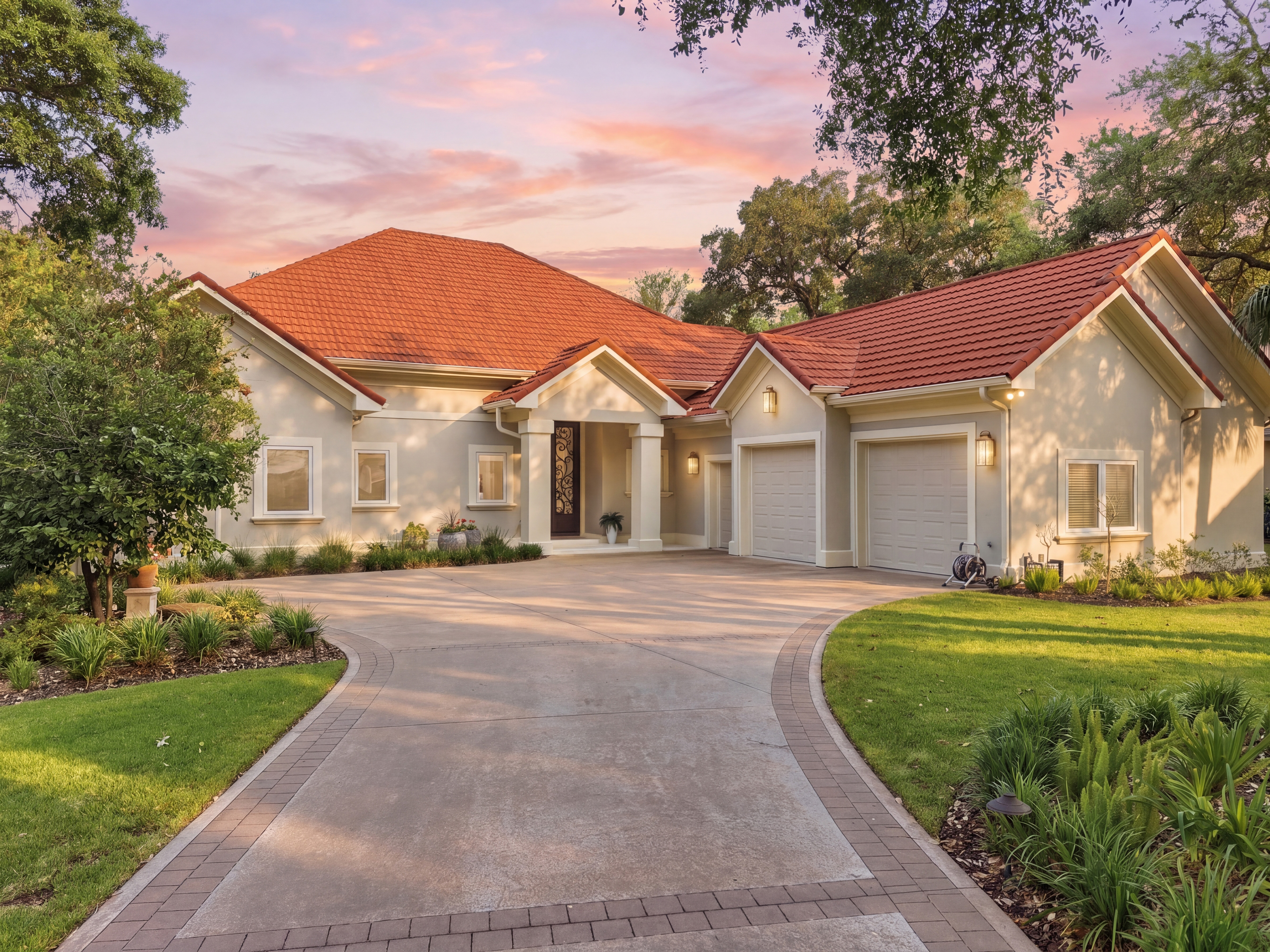 Twilight view of 43 Bayside Court luxury home on The Lakes golf course in Gulf Shores, Alabama