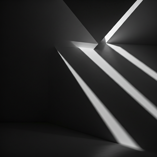 minimalist architectural photography showing geometric shadows and sharp lines in black and white
