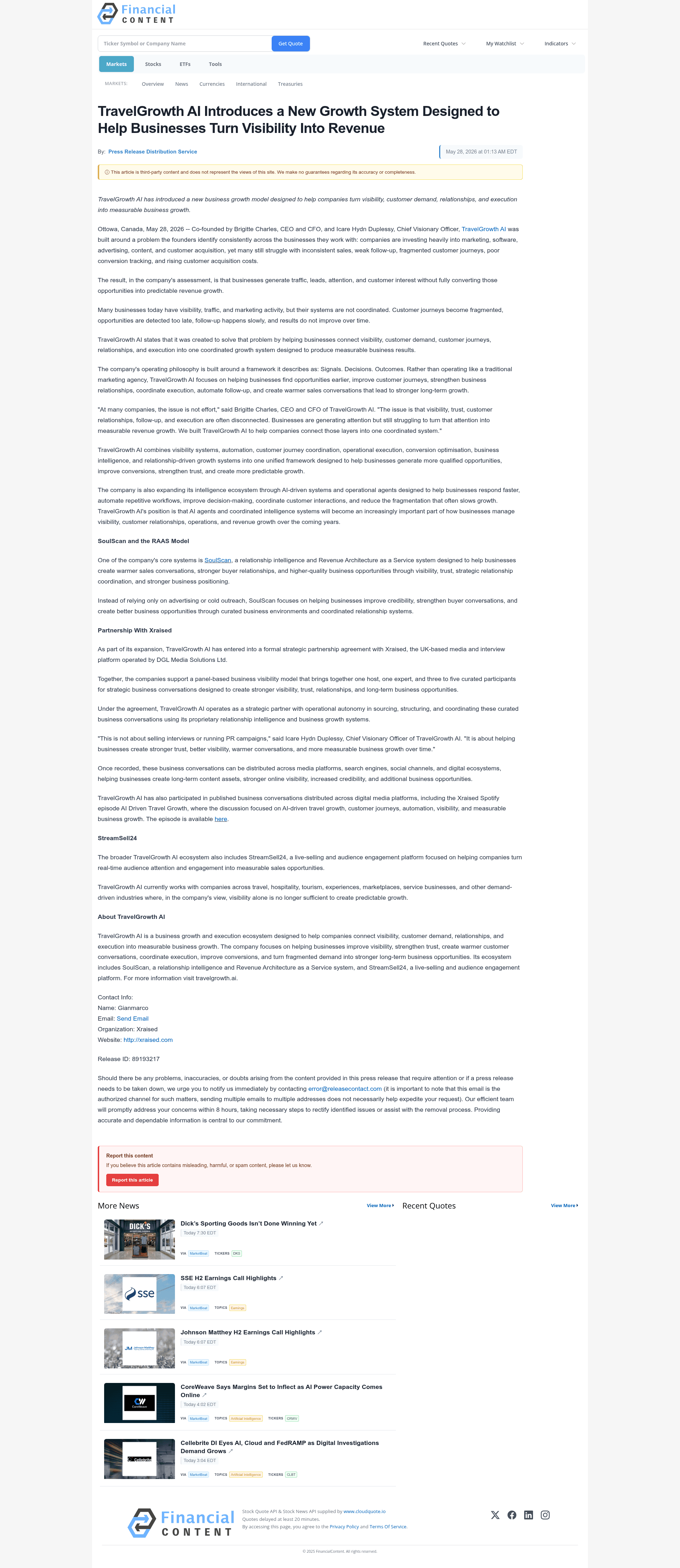 Sacramento Bee Article Preview - Travel Growth AI Syndication