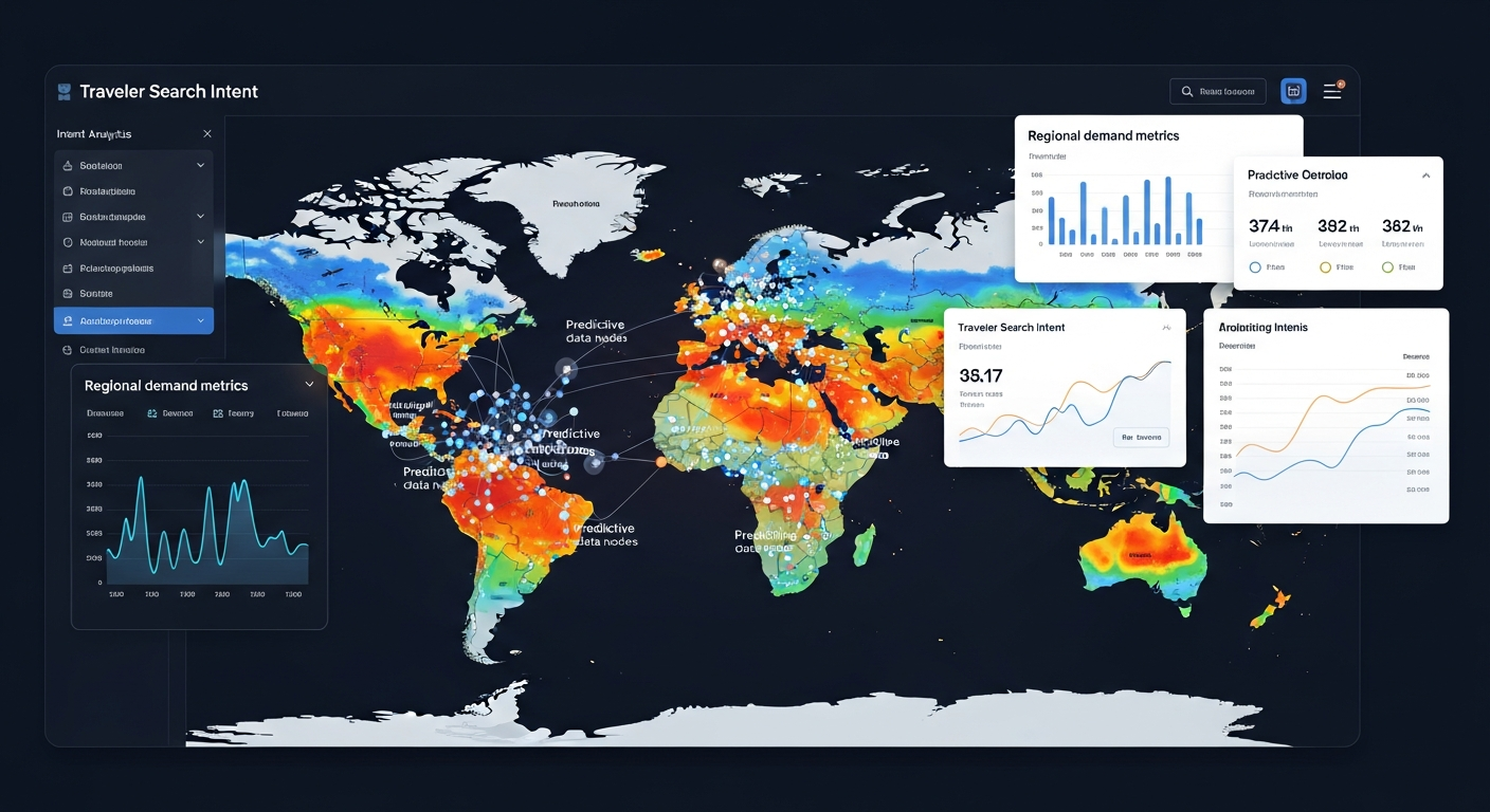 Global intent analytics dashboard for DMOs showing traveler intent data